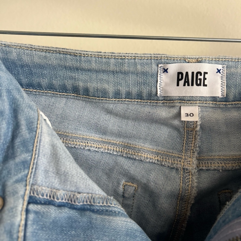Paige Hoxton Slim Crop Light Wash Jeans